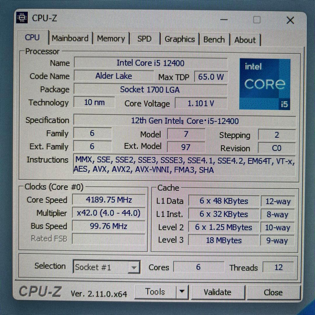 Windows自作PC【Core i5 12400 + DDR4 32GB】