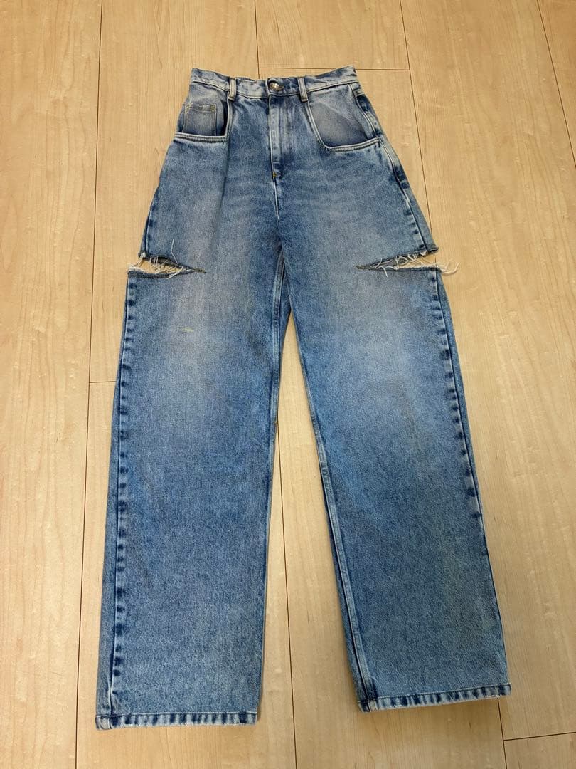 メゾンマルジェラ　Maison Margiela スラッシュデニムパンツ36