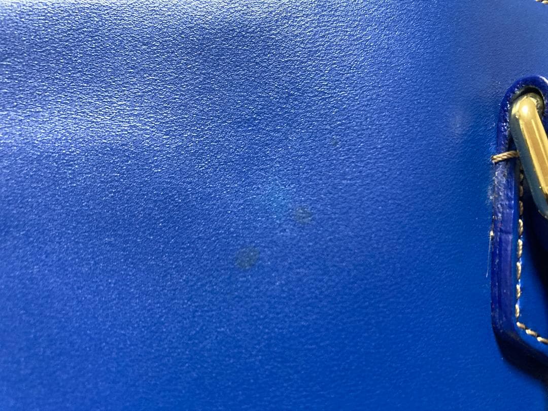未使用傷有り ボルドリーニ セレリア 牛革 希少ブルー トートバッグ 6853