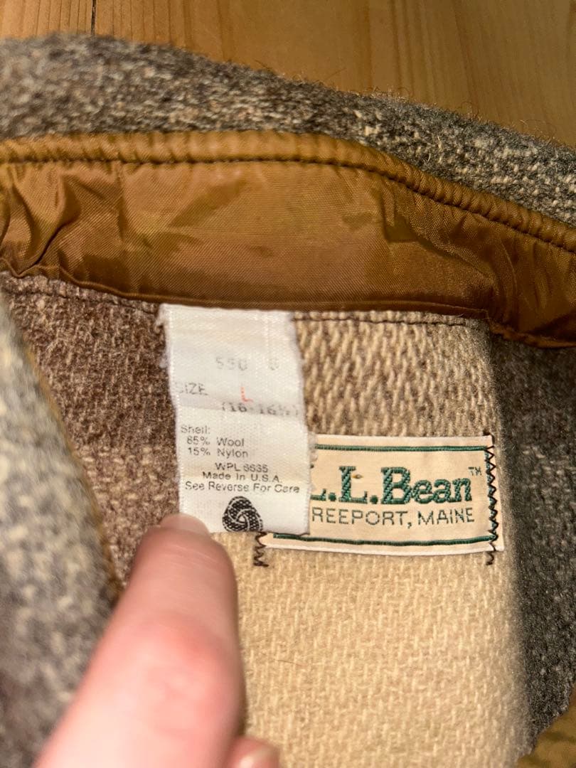 70s〜80s L.L.Bean USA製 ウールジャケット L ヴィンテージ