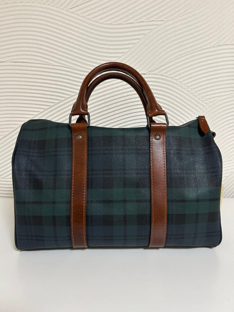 POLO RALPH LAUREN ミニボストンバッグ チェック柄 ヴィンテージ