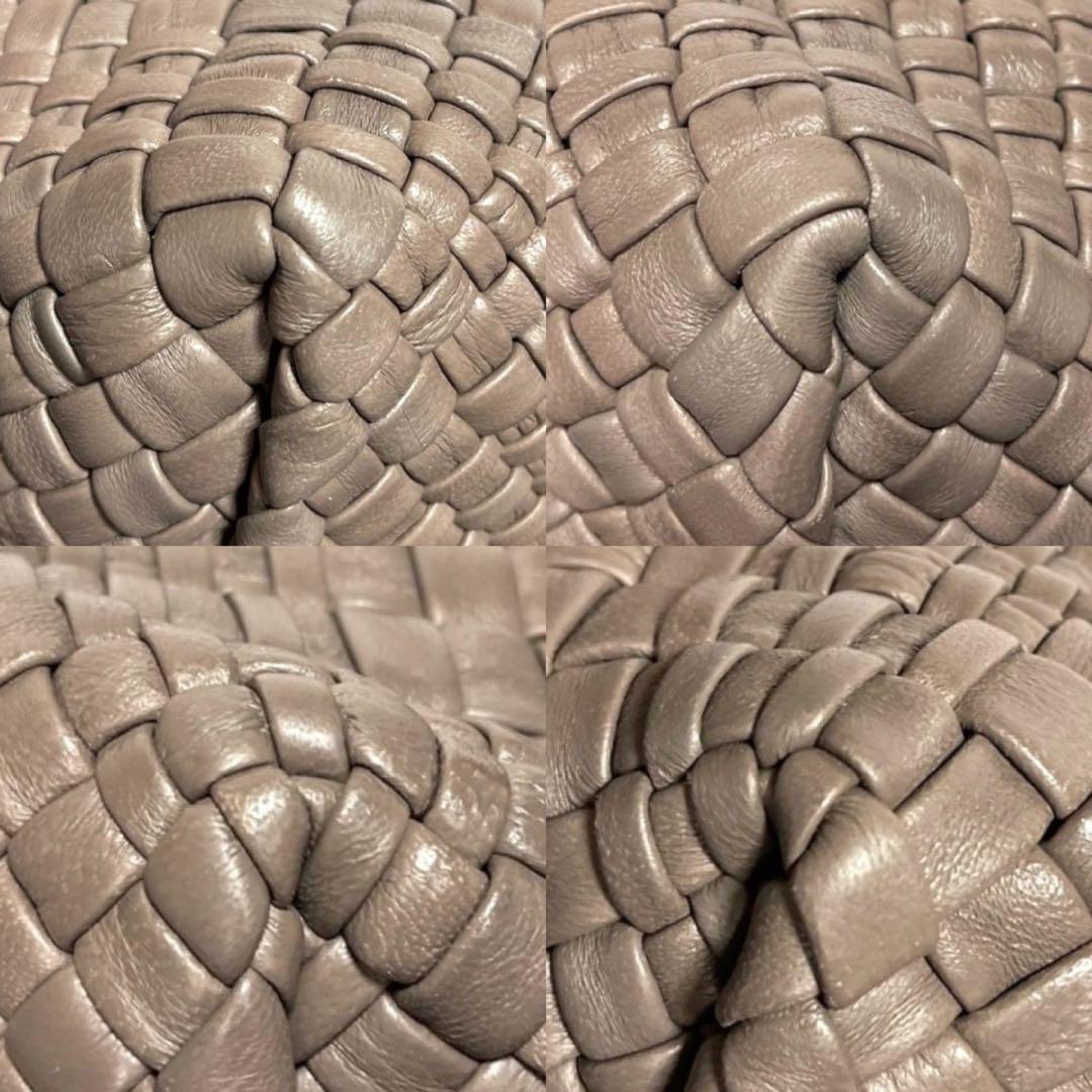 専用品FALORNI イントレチャート トープ レザー ハンドバッグ定19万