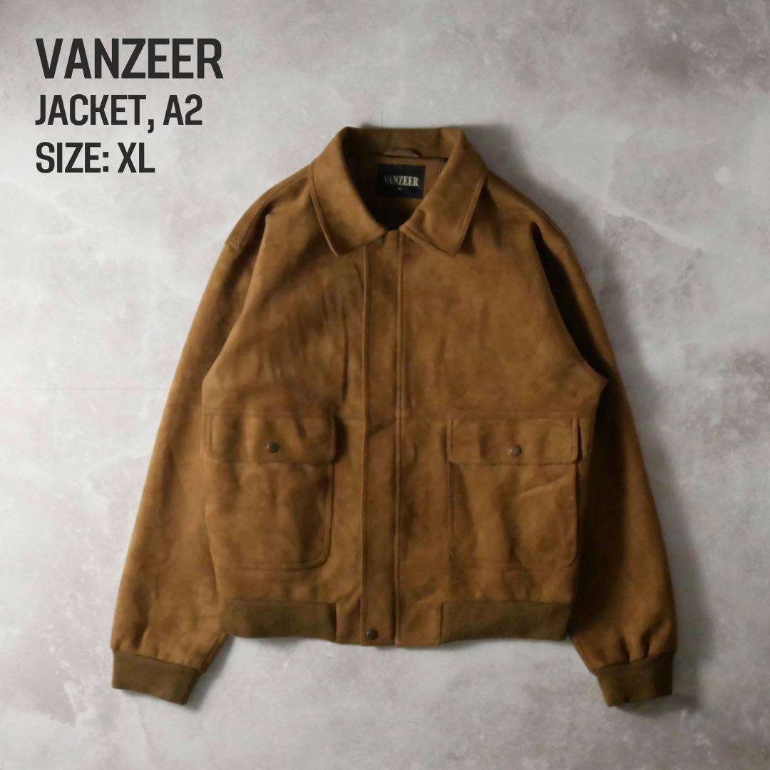ユーロ A2 スエードレザージャケット キャメル XL