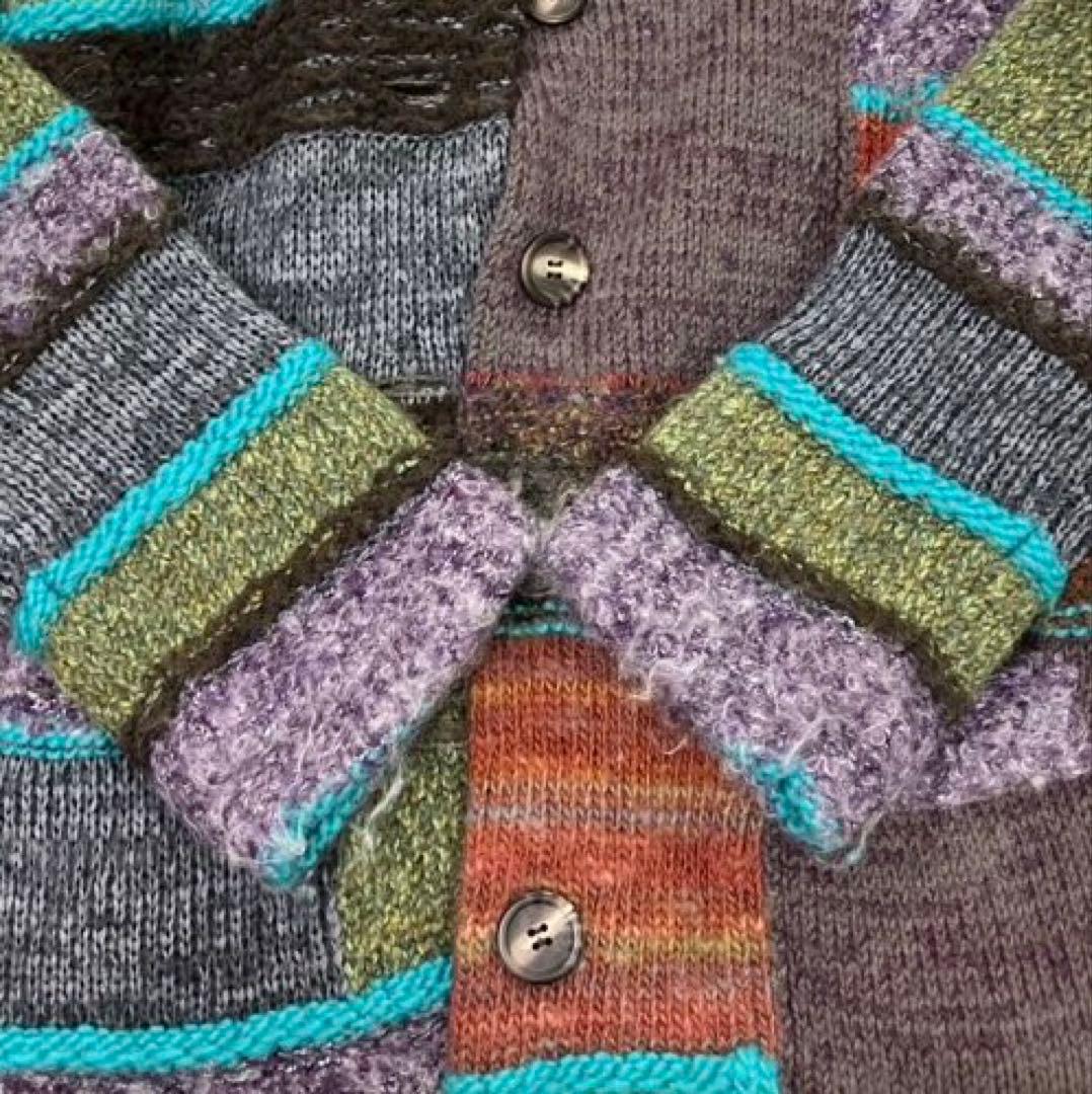 FUGA FUGA 佐藤繊維　ニットコート　マルチカラー　サイズフリー