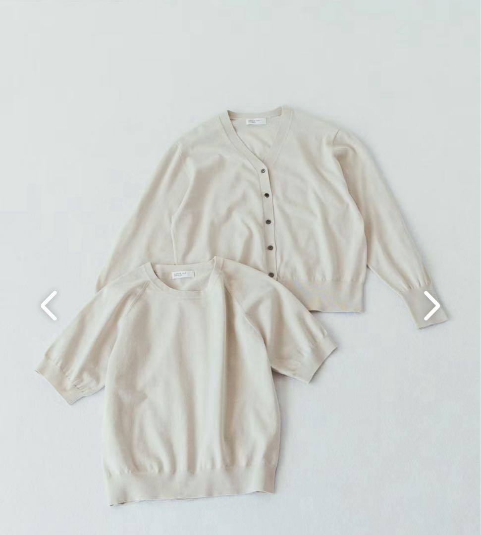 北欧暮らしの雑貨店 「カジュアルから、きちんとまで」アンサンブルニット　ベージュ