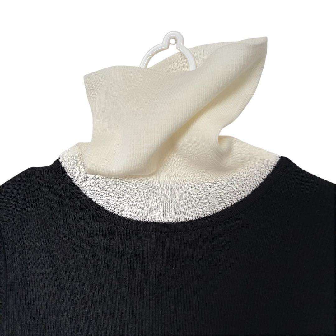 17まで限定価格✨新品タグ付き　SINME バイカラー　タートルネック　ウール