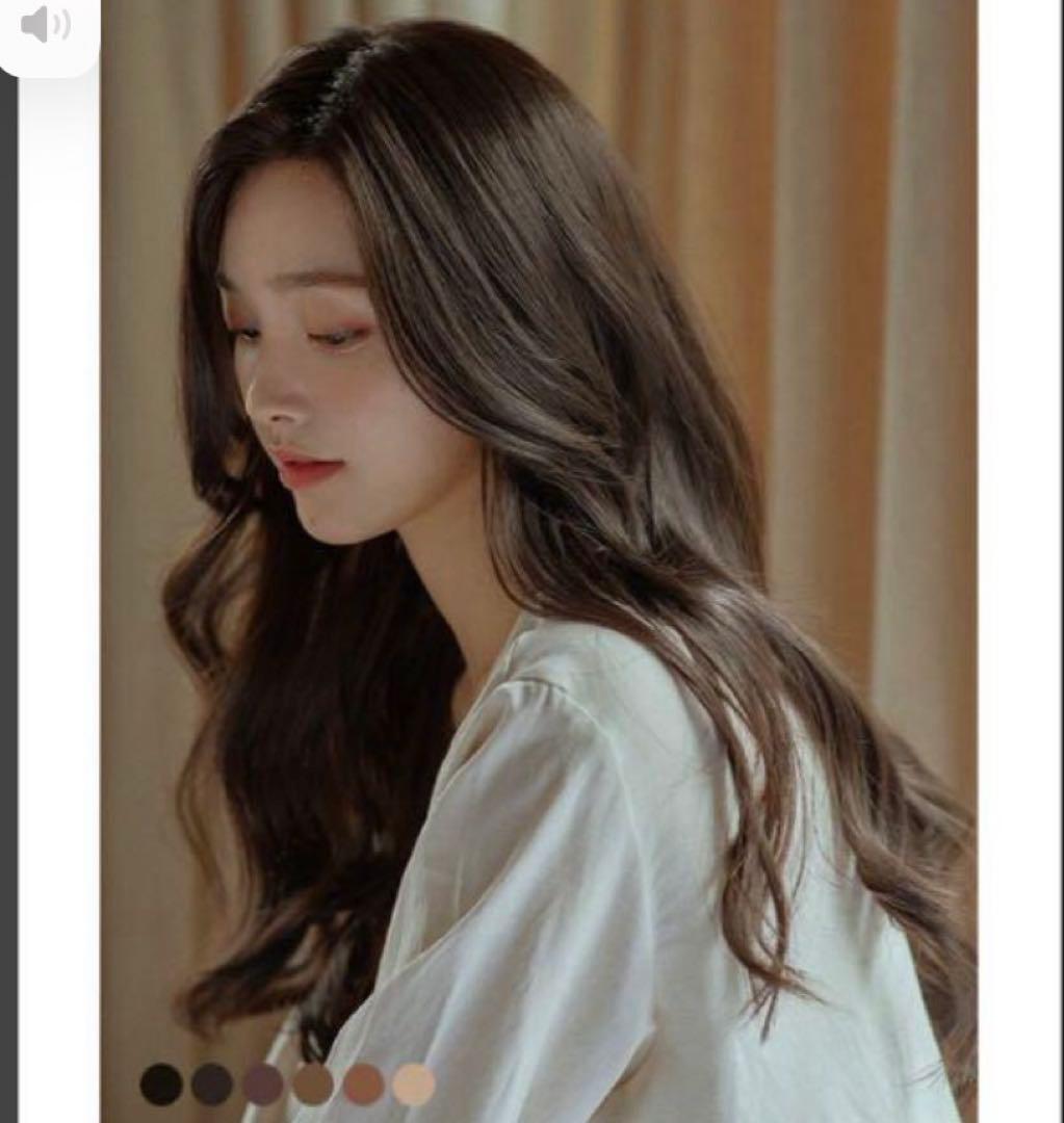 ピンクエイジ　手植えフルウィッグ　ウェーブ　カール　グラデーション