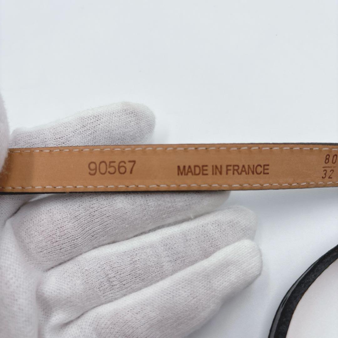 ◆MAISON BOINET◆ナッパ レザーベルト◆ブラック