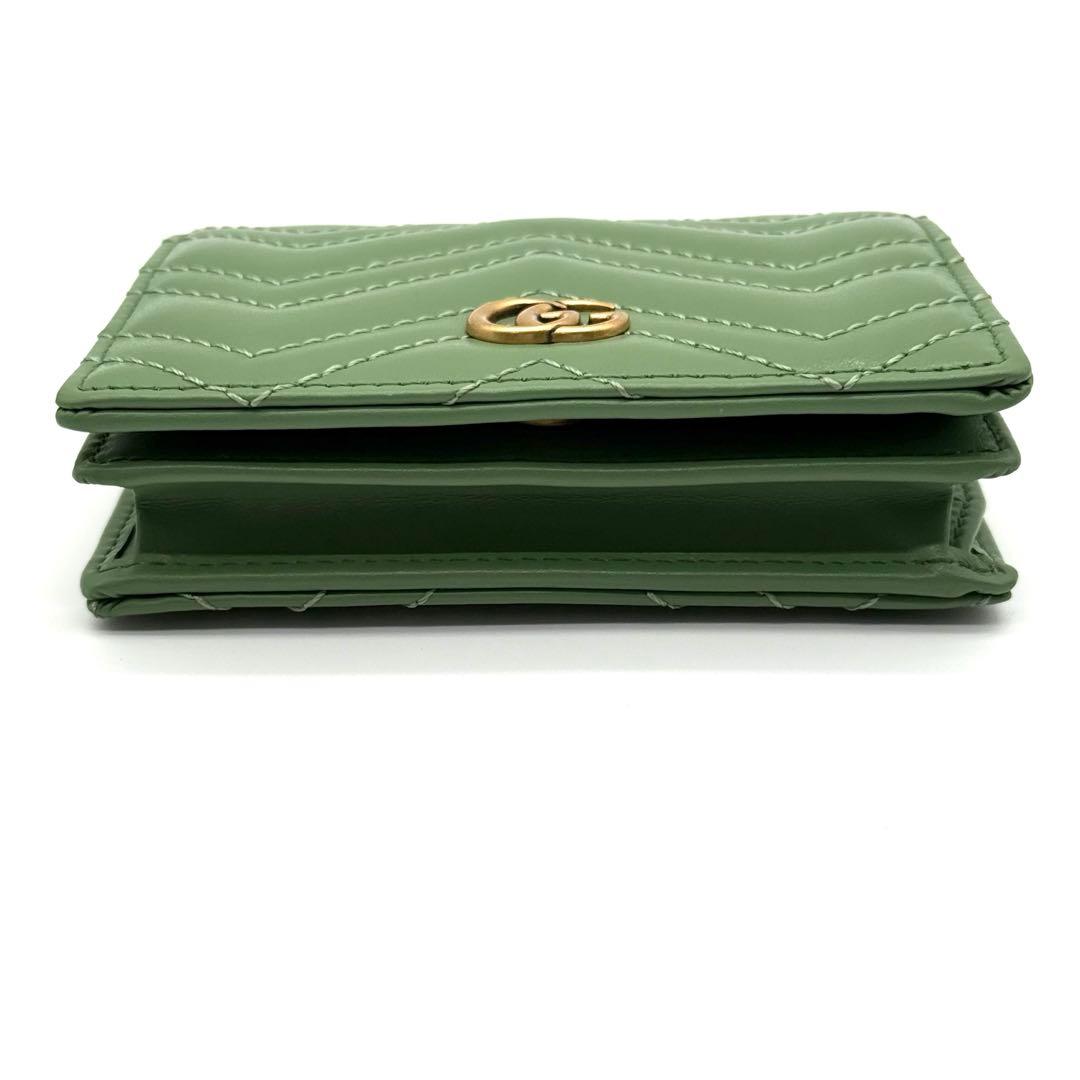 新品✨ GUCCI グッチ GGマーモント レザー 二つ折り 財布 キルティング