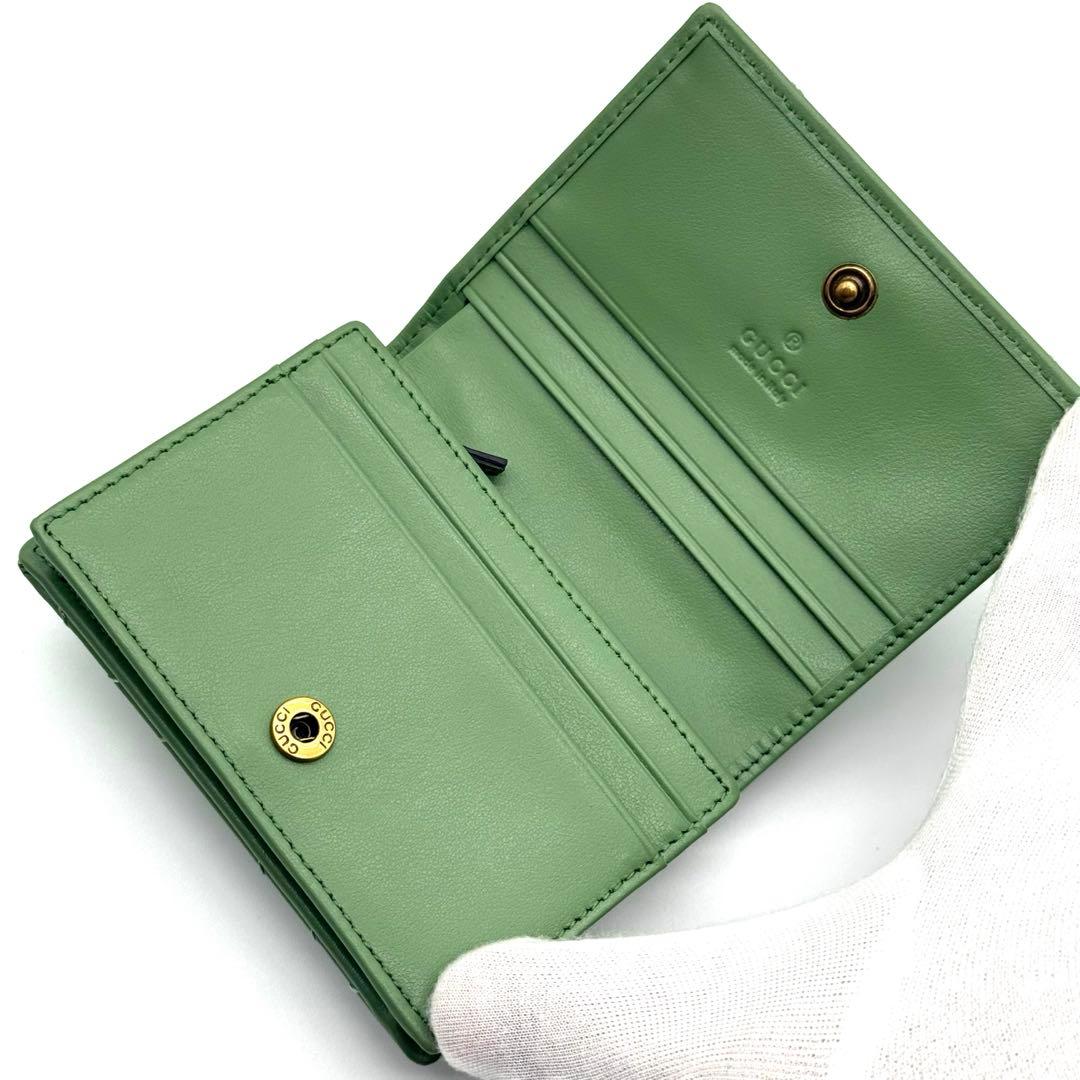 新品✨ GUCCI グッチ GGマーモント レザー 二つ折り 財布 キルティング