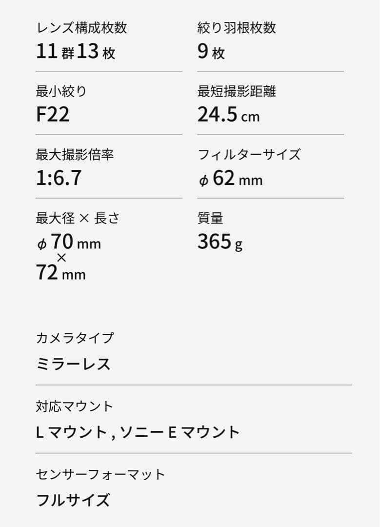 まぁまぁソニー Eマウント SIGMA 24mm F2 コンテンポラリー
