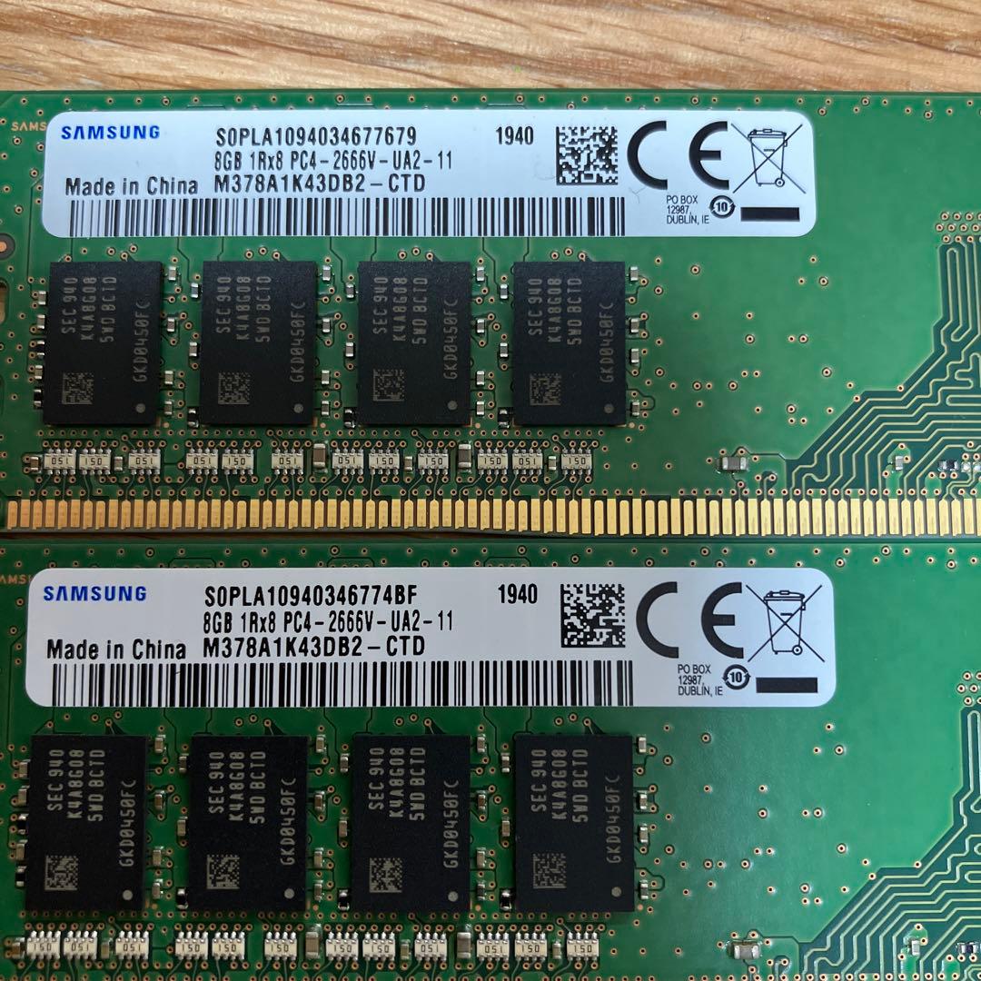 値下げ中　8GB×12枚 デスクトップメモリー用PC4-2666V-UA2-11