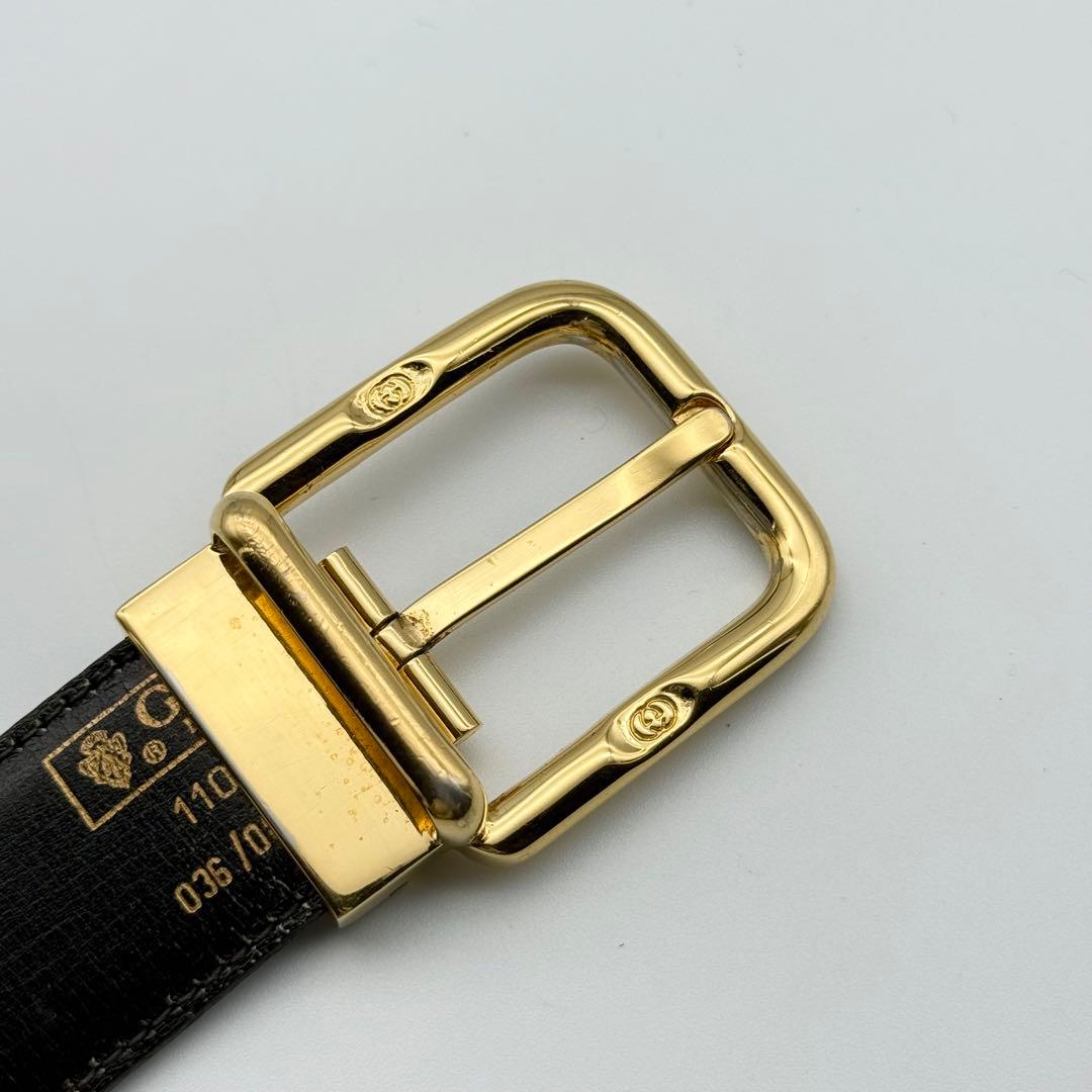 ✨良品✨GUCCI グッチ ベルト ゴールド金具 本革男女兼用 純正ベルト