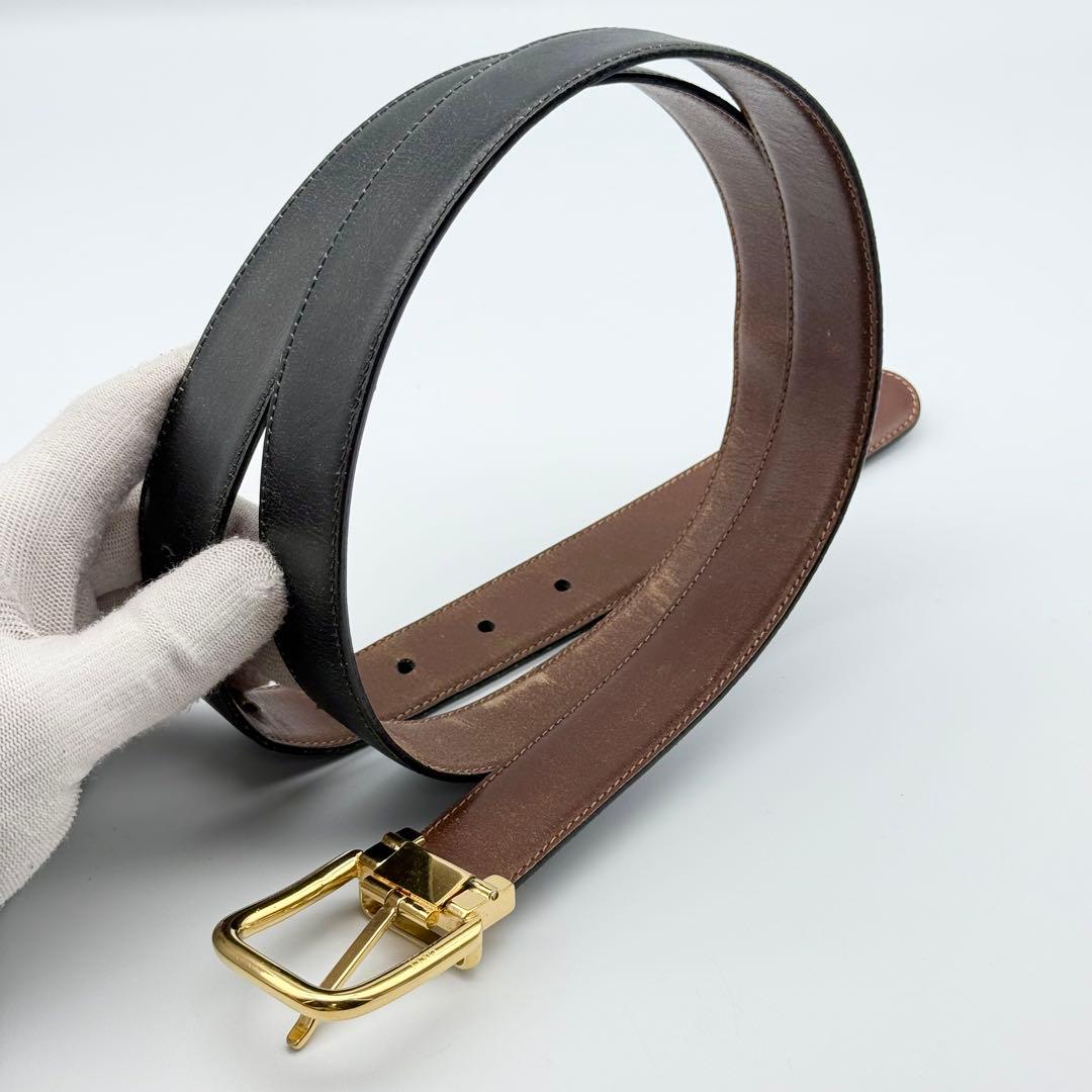 ✨良品✨GUCCI グッチ ベルト ゴールド金具 本革男女兼用 純正ベルト