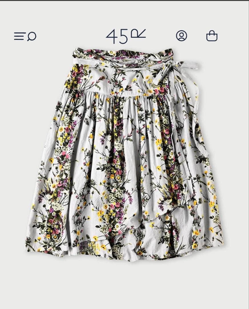 専用です。45rpm 45R インドカディブーケストライププリント☘️巻きスカート