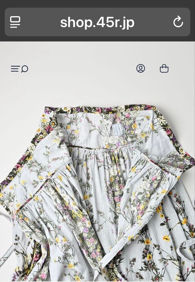 専用です。45rpm 45R インドカディブーケストライププリント☘️巻きスカート