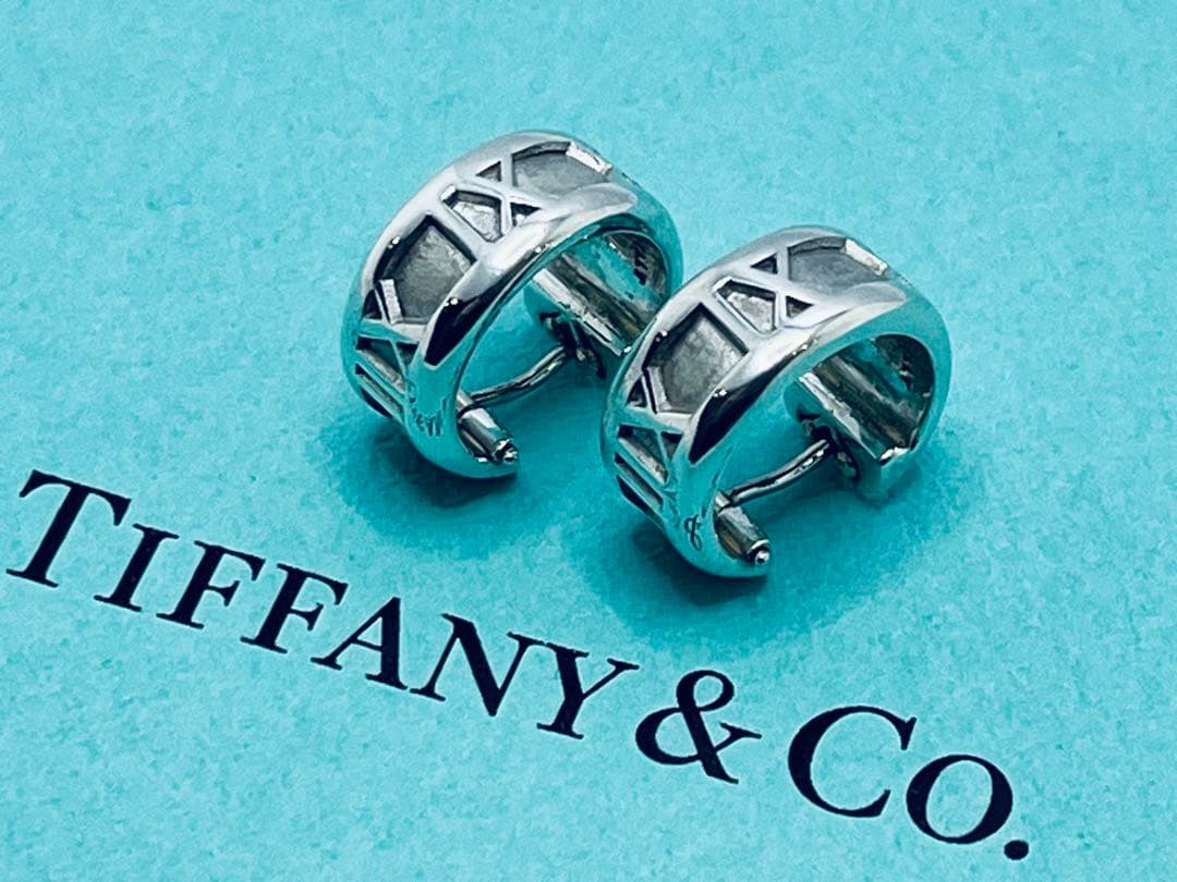 h892 オールド　ティファニー　1995 アトラス　フープ　ピアス　925