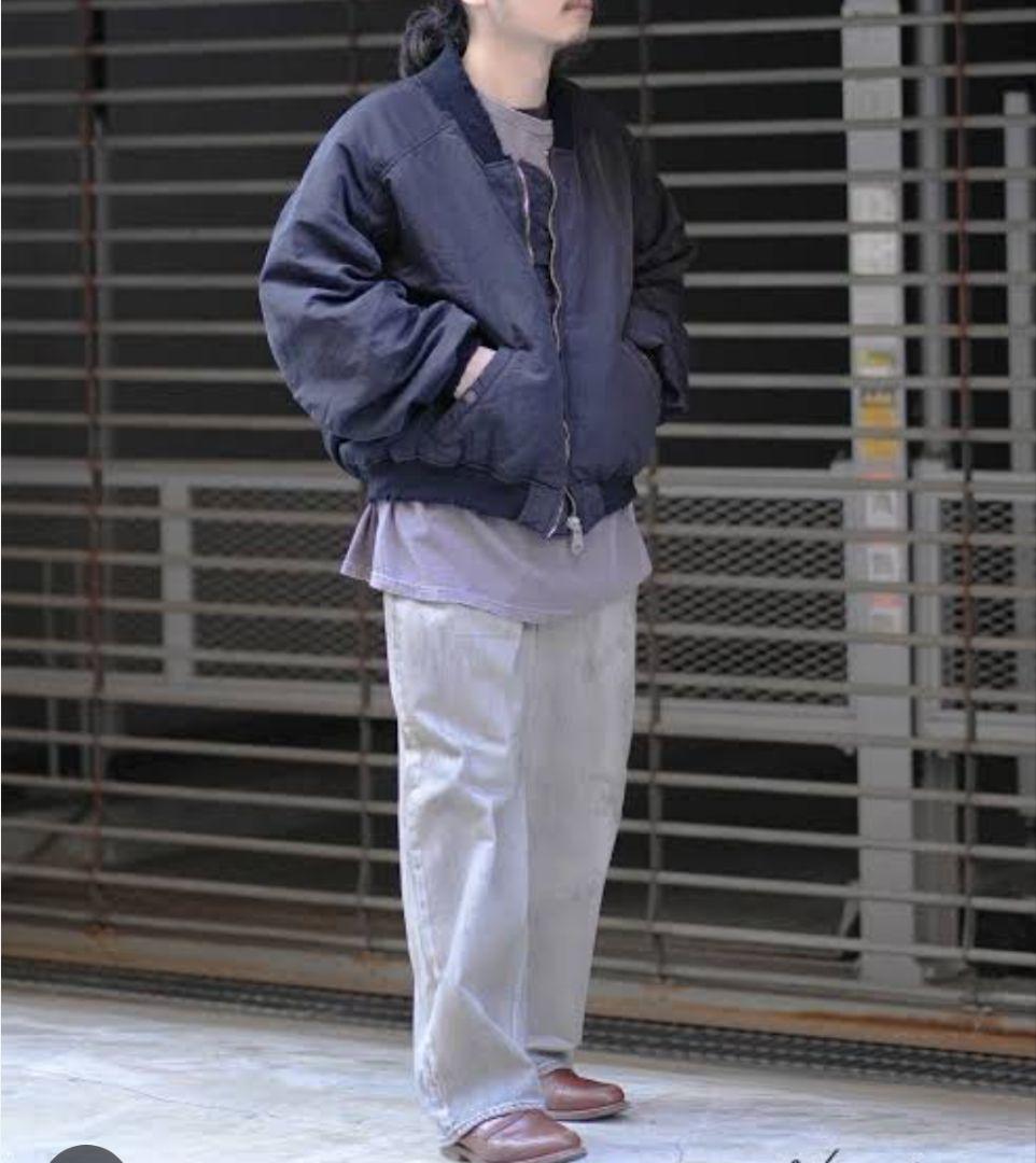 ANCELLM FADED BOMBER JACKET 黒　アンセルム25ss