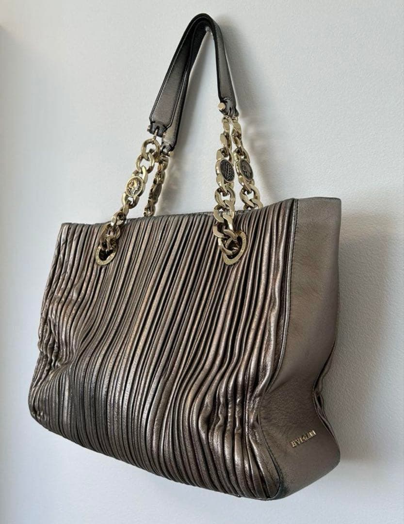 BVLGARI ブルガリ モネーテ　ハンドバッグ　チェーントート　ナッパプリセ