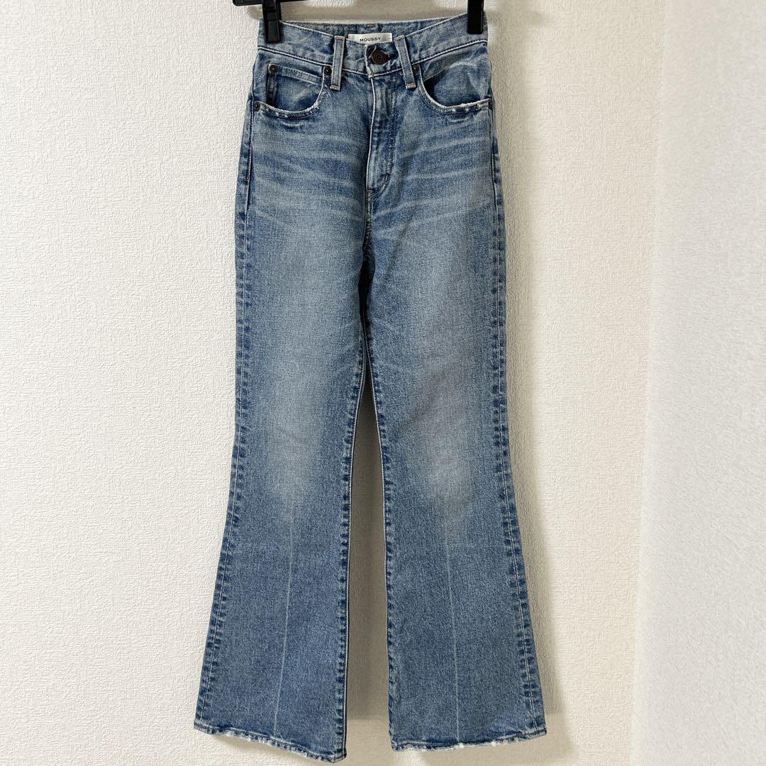 MOUSSY MVS FLARE フレアデニム 23インチ ブルー