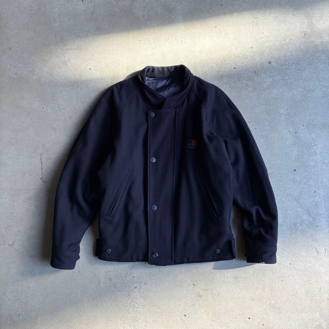 90s VINTAGE ジップ ウール ハリントンジャケット L相当