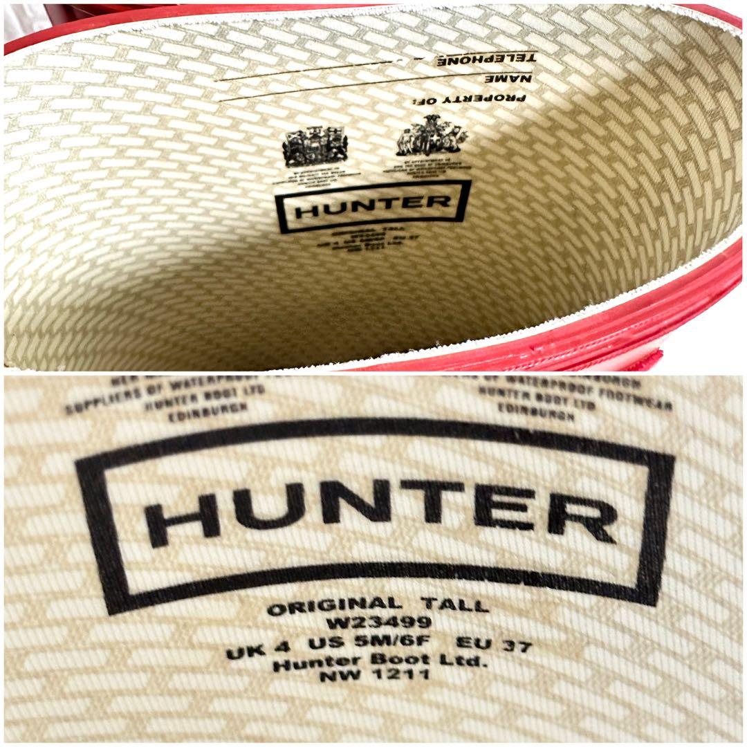 極美品✨HUNTER ハンター レインブーツ ロング 長靴 オリジナルトール 赤