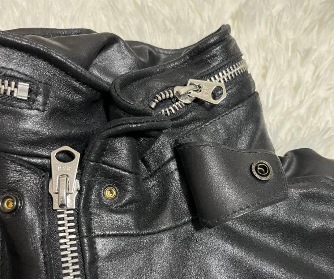 G-STAR RAW シングルライダースジャケット　レザージャケット　牛革　黒