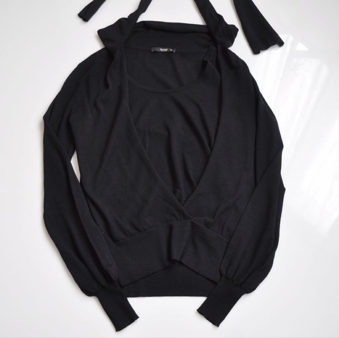 ETRO ♡ ボウタイリボンニットプルオーバー ブラック