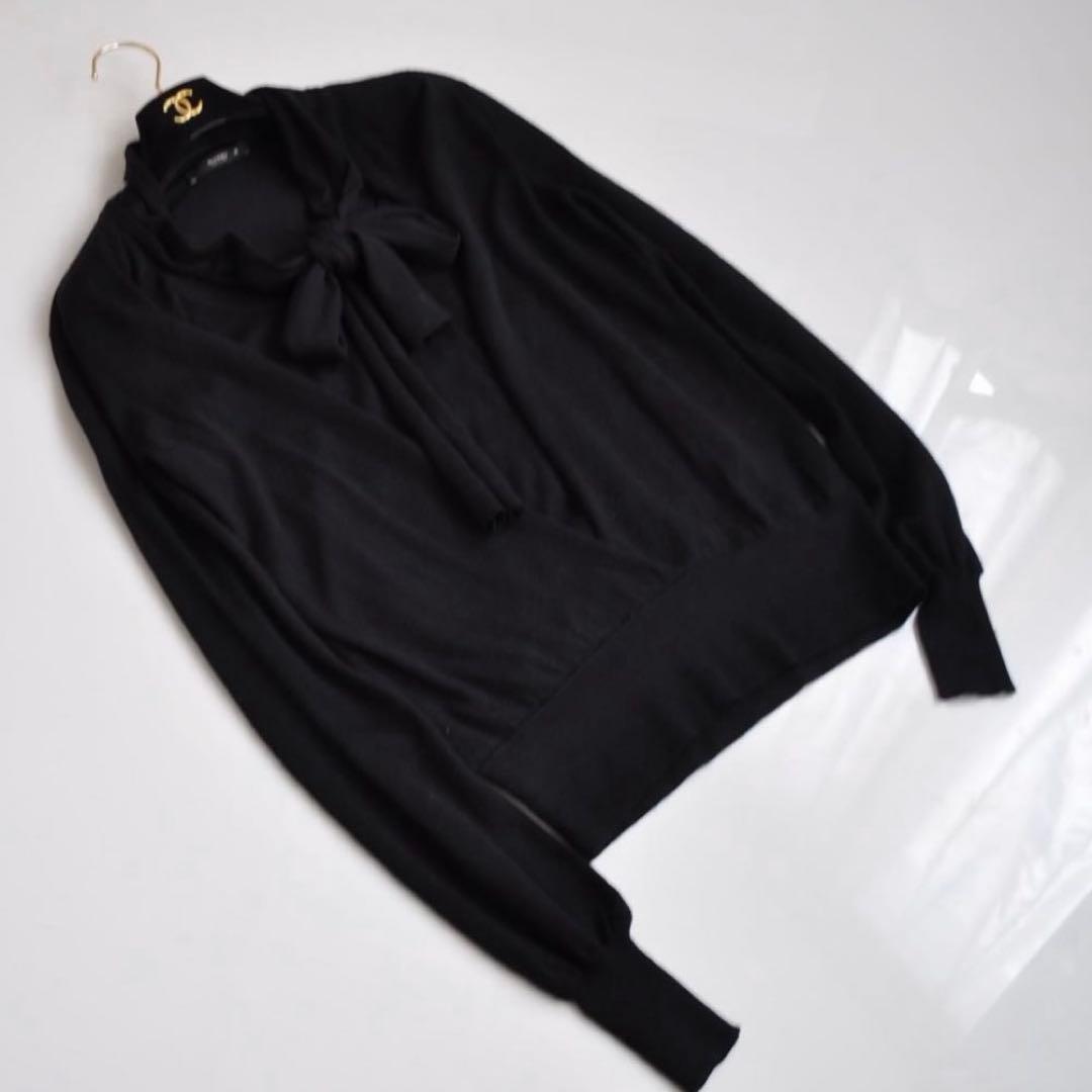 ETRO ♡ ボウタイリボンニットプルオーバー ブラック