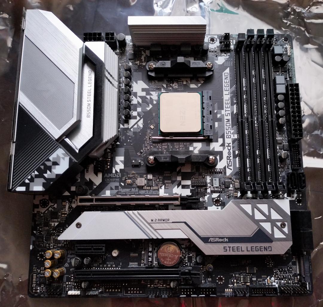 マザーボード ASRock B550M STEEL LEGEND +Ryzen 5 5600X