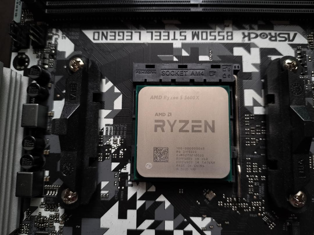 マザーボード ASRock B550M STEEL LEGEND +Ryzen 5 5600X