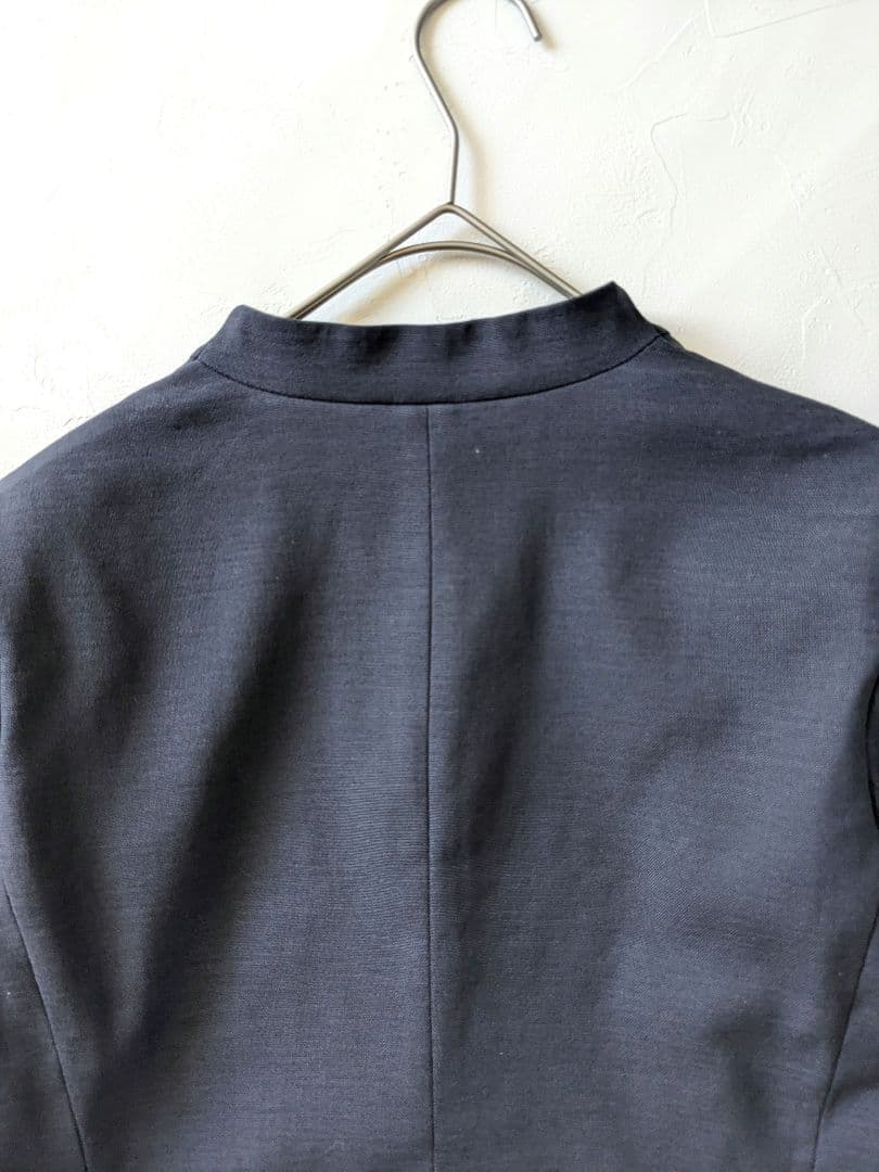 プラステ　パンツスーツ　ネイビー　ノーカラー　Ｓ/М　セットアップ