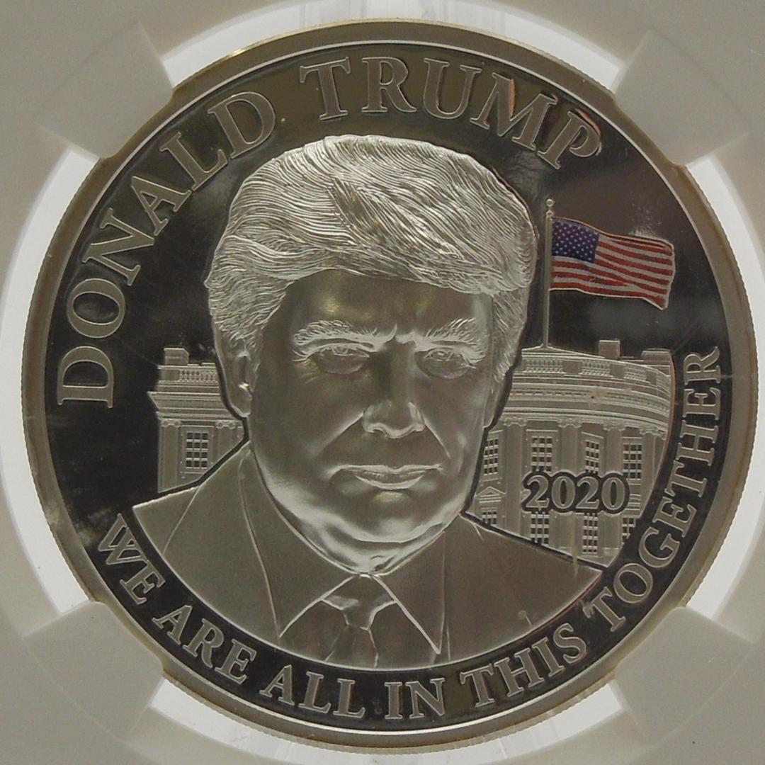 2020 カメルーン ドナルド・トランプ 1000F銀貨－NGC PF70 UC