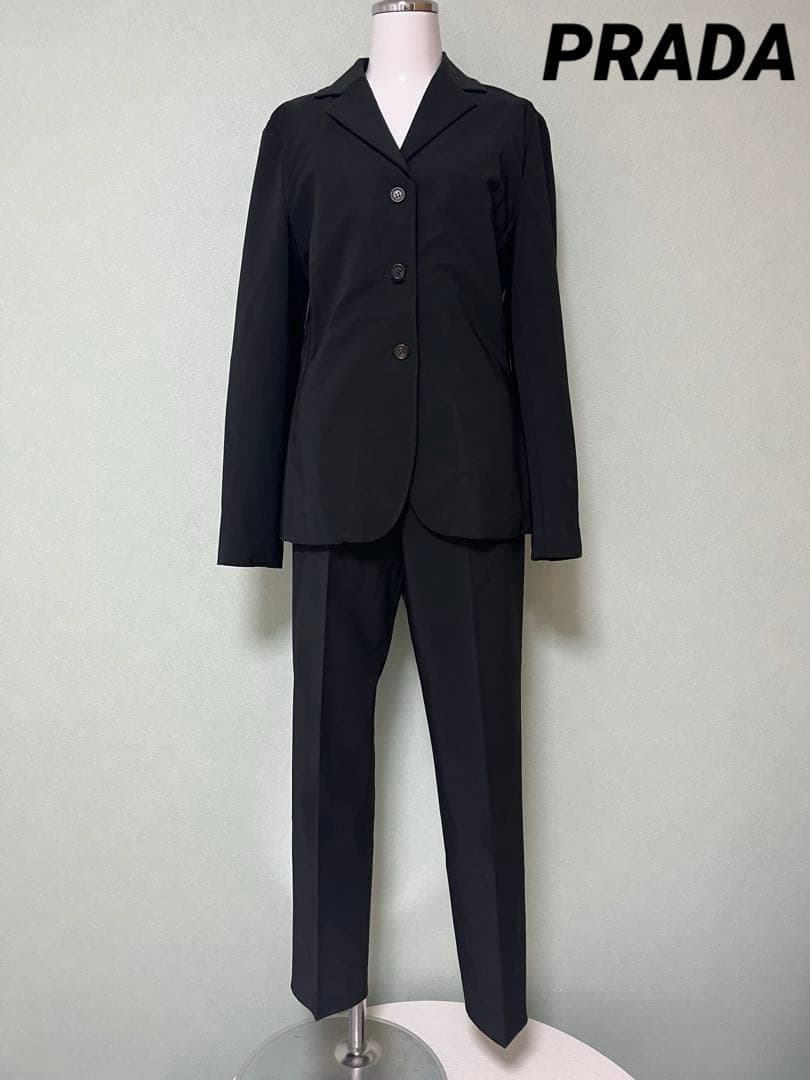 PRADA プラダ　ブラック　パンツスーツ　セットアップ　42 40