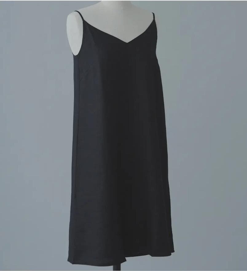 【極美品】ミナペルホネン ライナースリップ ペチドレス 麻 リネン ライトグレー