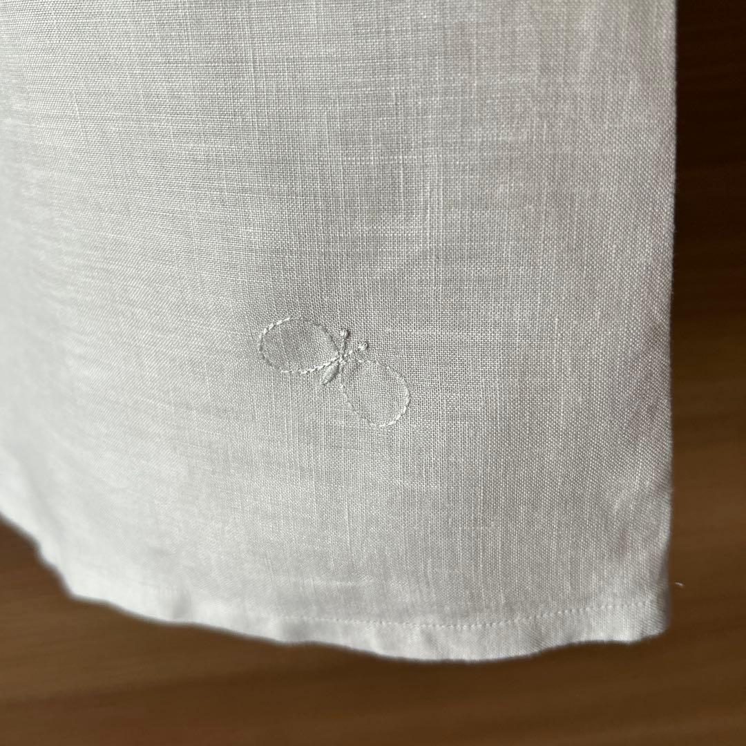 【極美品】ミナペルホネン ライナースリップ ペチドレス 麻 リネン ライトグレー