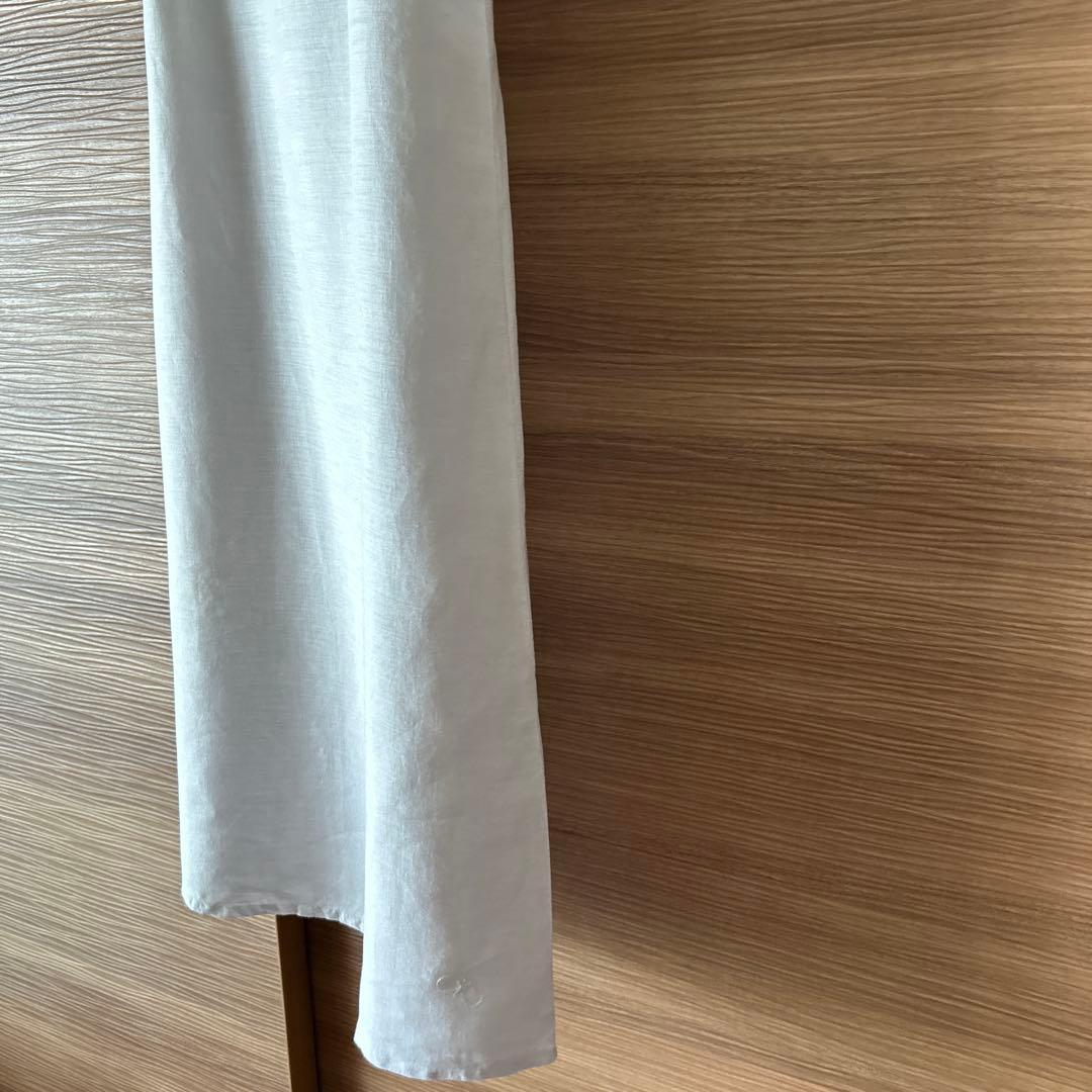 【極美品】ミナペルホネン ライナースリップ ペチドレス 麻 リネン ライトグレー