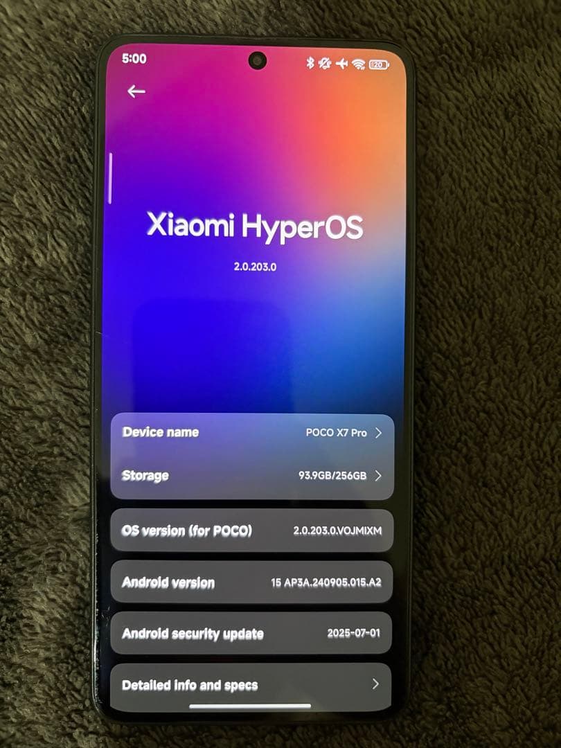 スマートフォン本体 POCO X7 Pro RAM 8GB 256GB