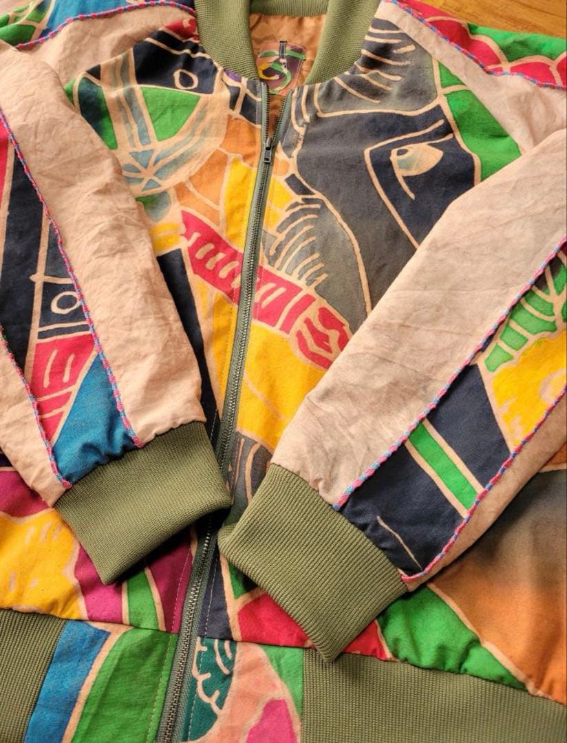 【即日発送】 リメイク 柿渋染め スカジャン MA-1 ハンドメイド