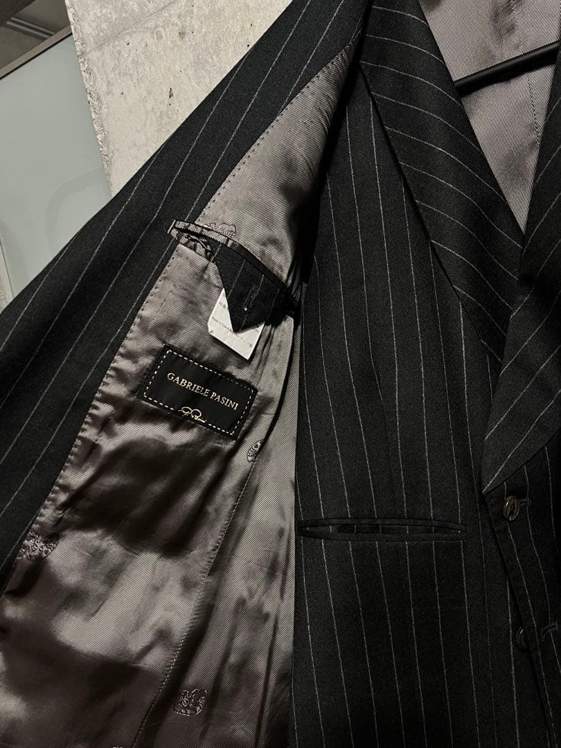 GABRIELE PASINI◆セットアップ/44/ ダークグレー ストライプ