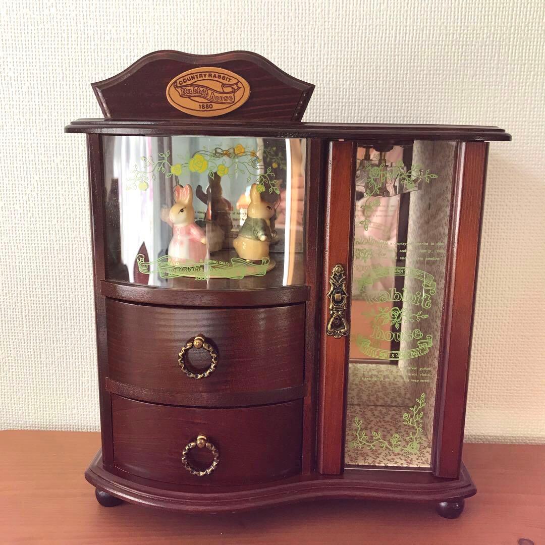 ラビットハウス　オルゴール付き宝石箱　ジュエリーボックス カントリー