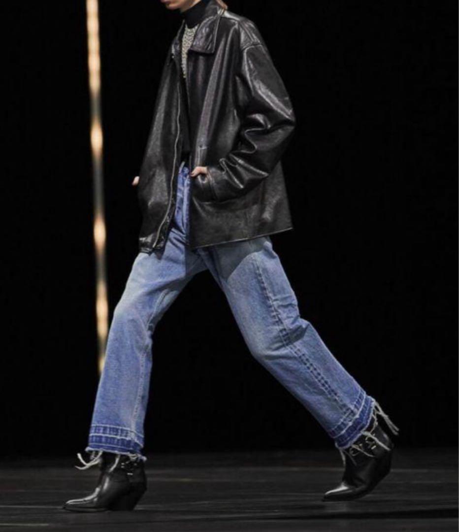 極美品タグ付 CELINE セリーヌ ポリスマン レザージャケット 54