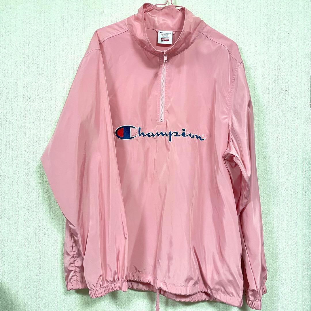 SUPREME×Champion ハーフジッププルオーバー ナイロンジャケット