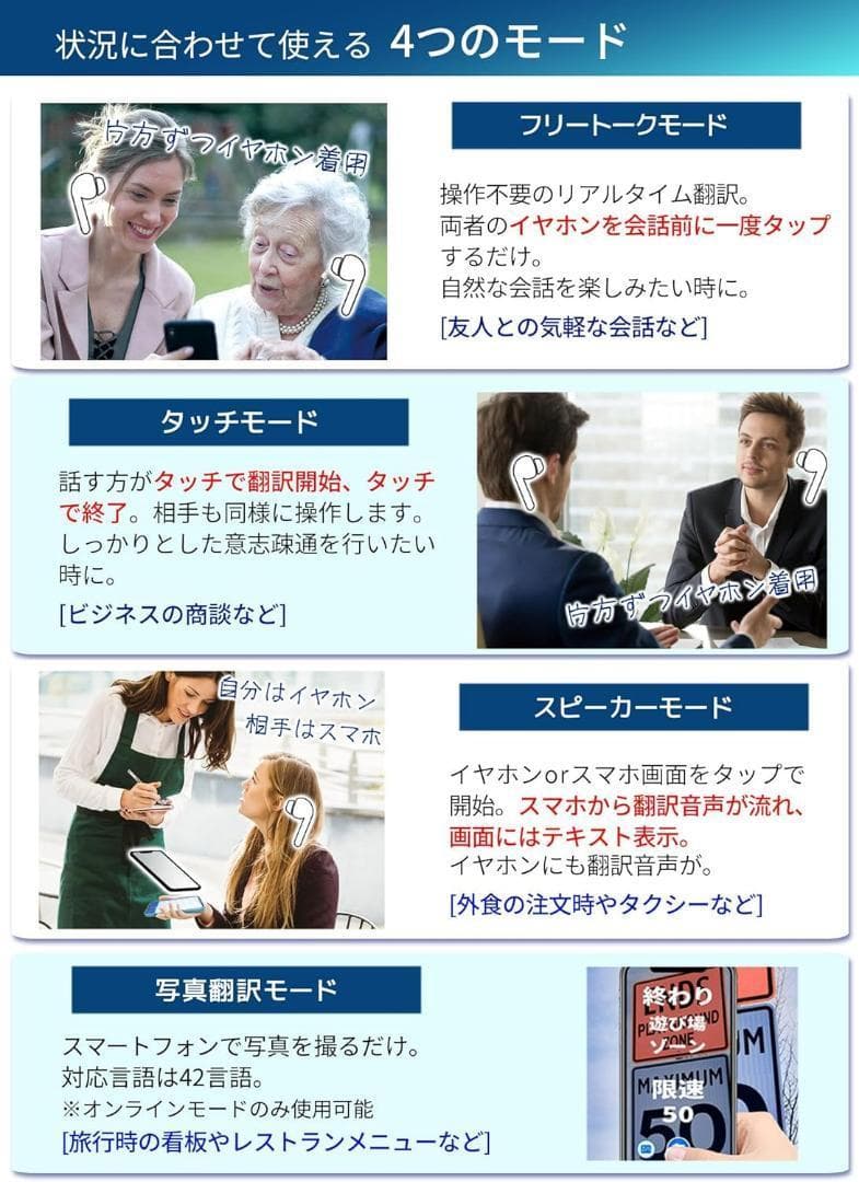 【新品未使用】 Wooask M3 PLUS　イヤホン翻訳機(オンライン版)