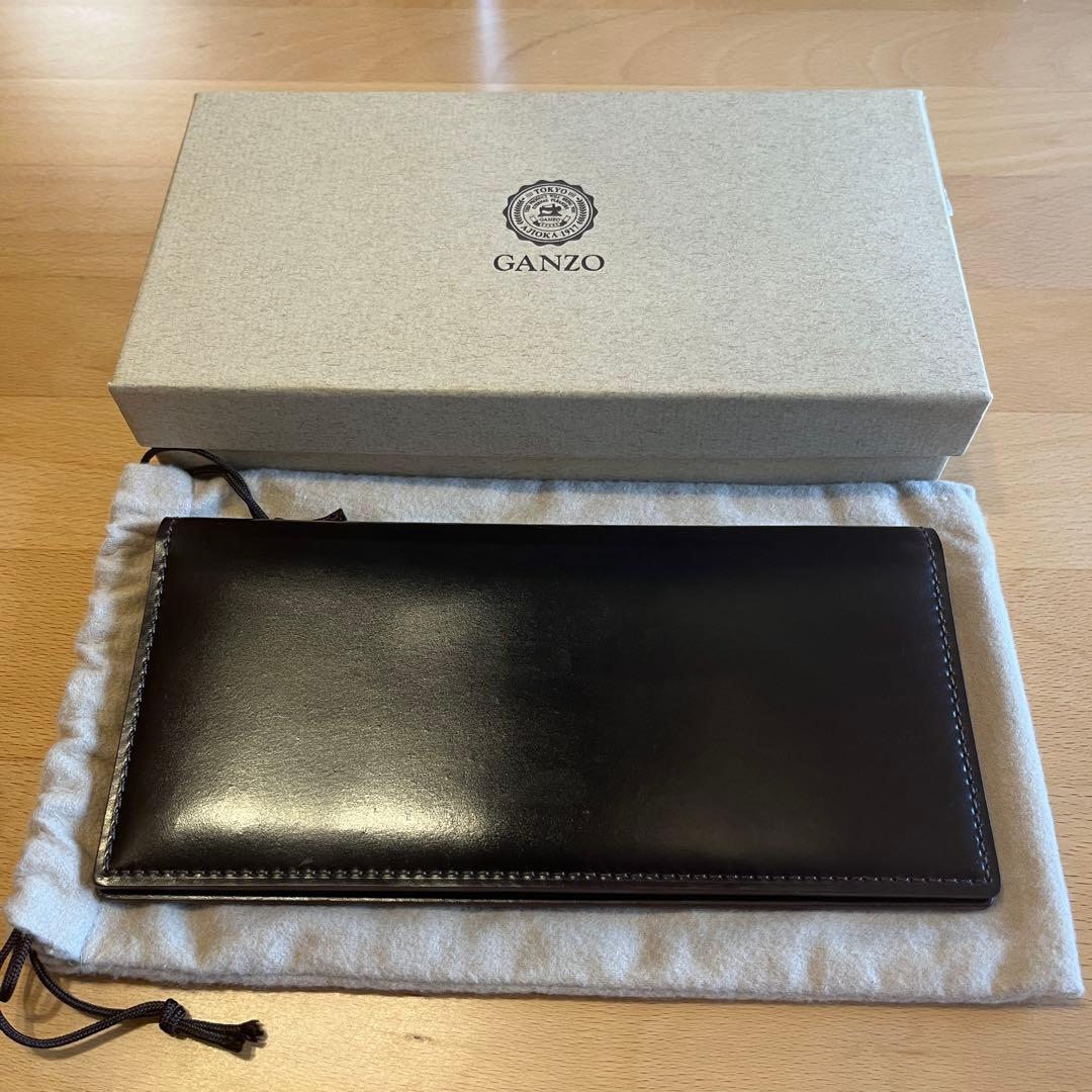 GANZO ガンゾ シェルコードバン2 純札入れ バーガンディ 57127 美品