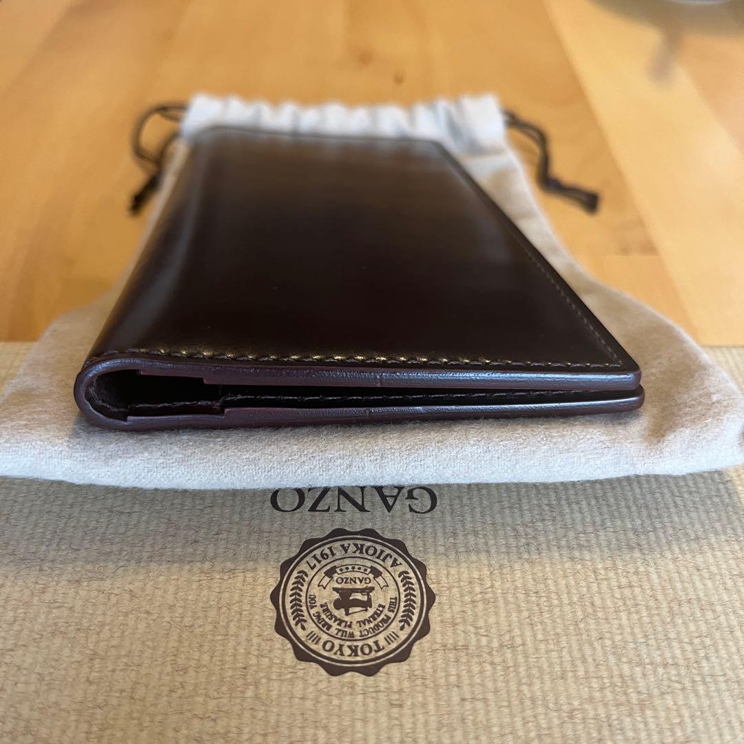 GANZO ガンゾ シェルコードバン2 純札入れ バーガンディ 57127 美品