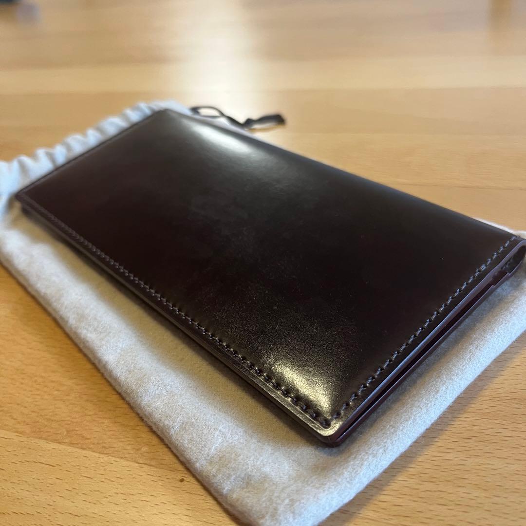 GANZO ガンゾ シェルコードバン2 純札入れ バーガンディ 57127 美品