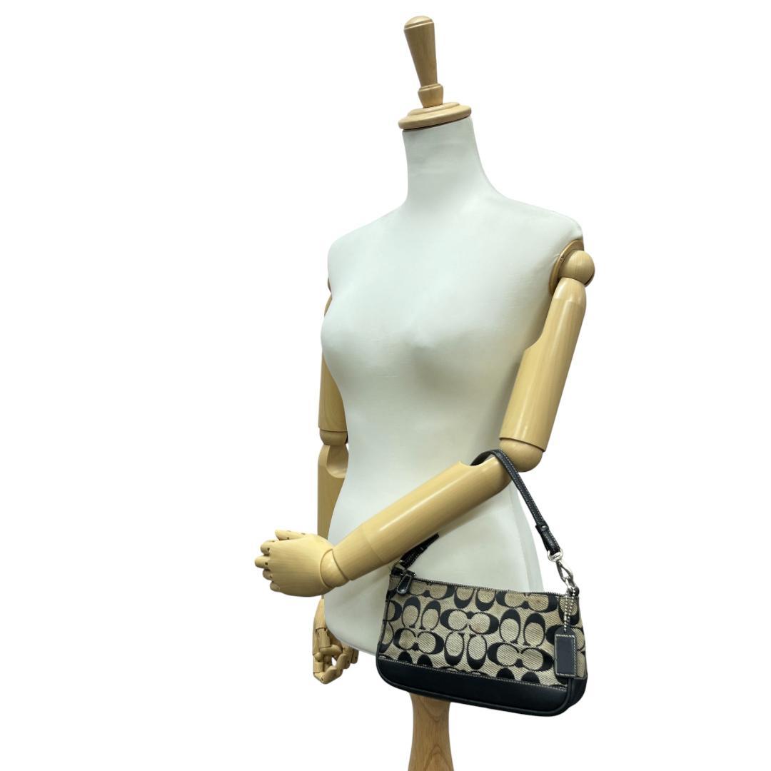 COACH ポーチ ハンドバッグ シグネチャー 6094 シグネチャー 黒