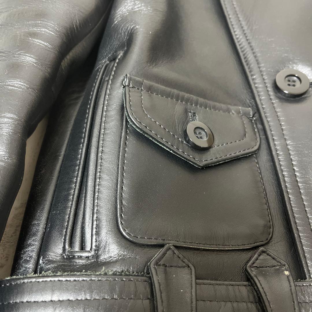 【極美品 柔らか上質牛革】Time is on カウハイド ダブル ライダース