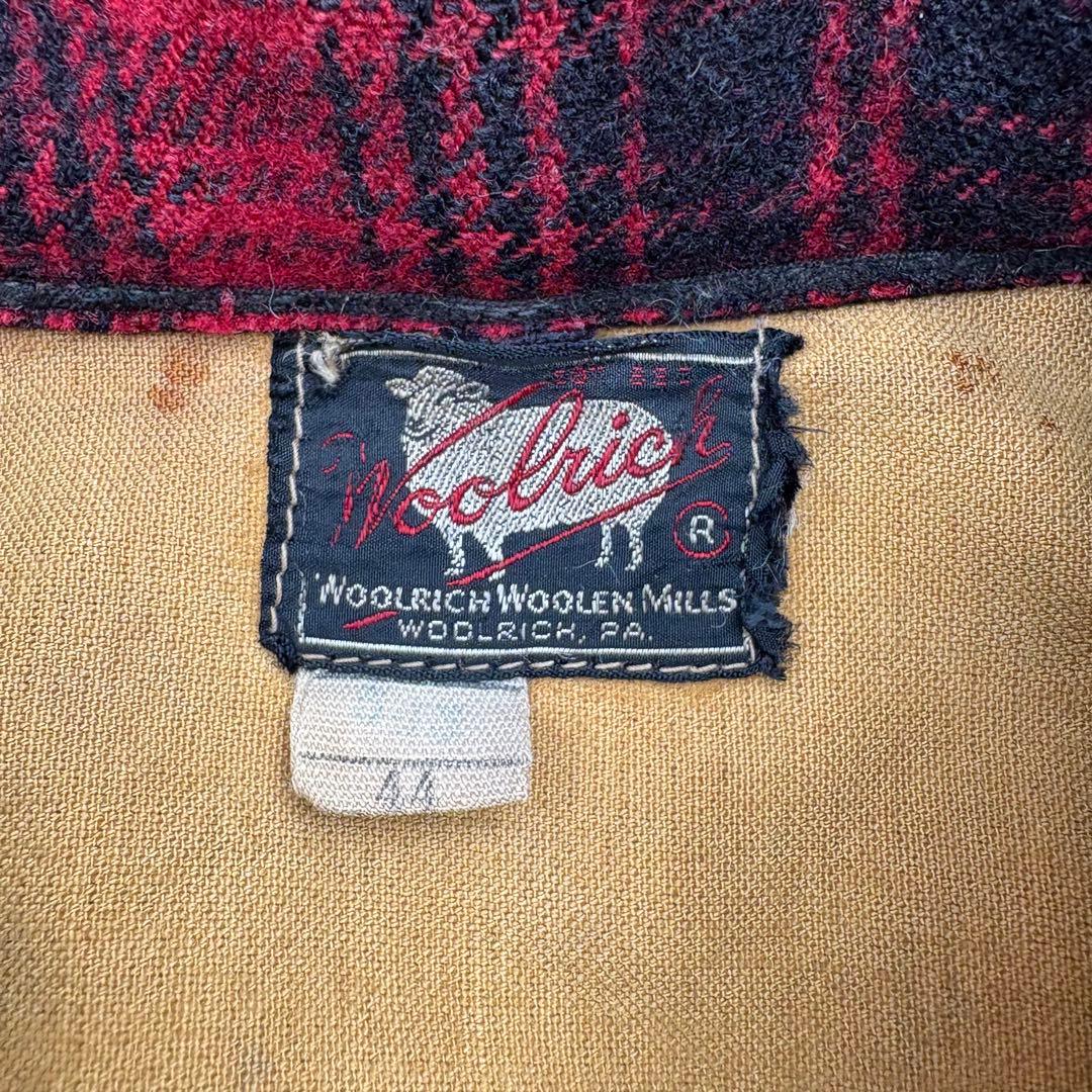 右*肘様 50s Woolrichマッキーノジャケット ハンティングジャケットU
